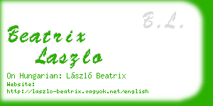 beatrix laszlo business card