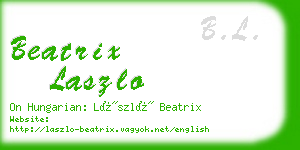 beatrix laszlo business card